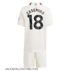 Manchester United Casemiro #18 Kolmaspaita Lapsille 2023-24 Lyhythihainen (+ shortsit)